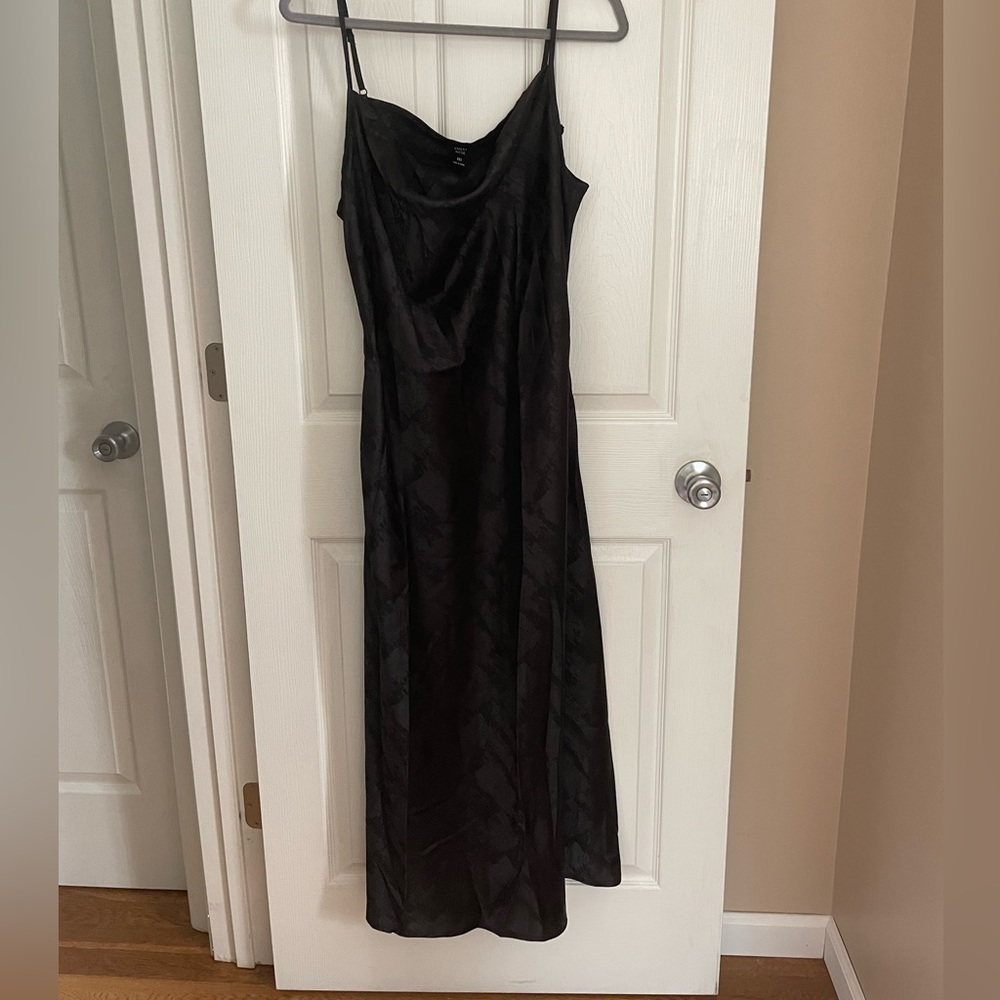 Cowl Neck Black Midi Dress - Picture 1 of 6